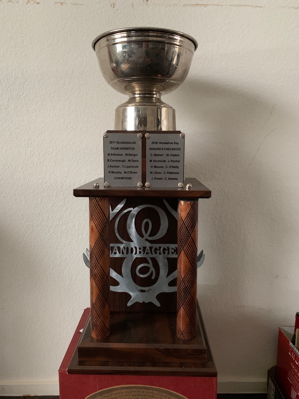 The Sandbagger Invitational trophy
